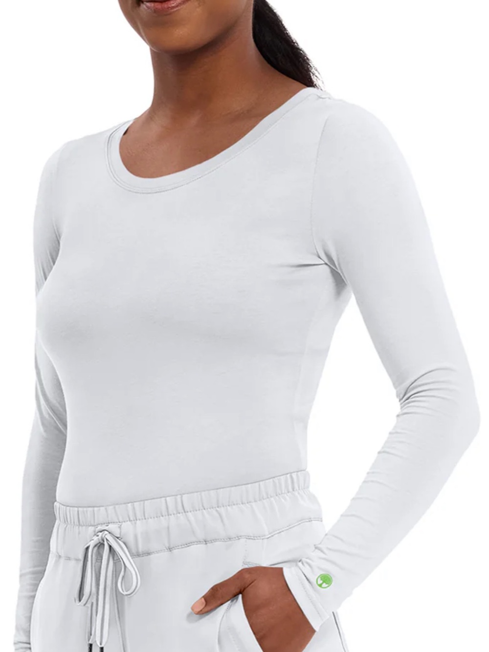 healing hands White Long Sleeve Crewneck Top